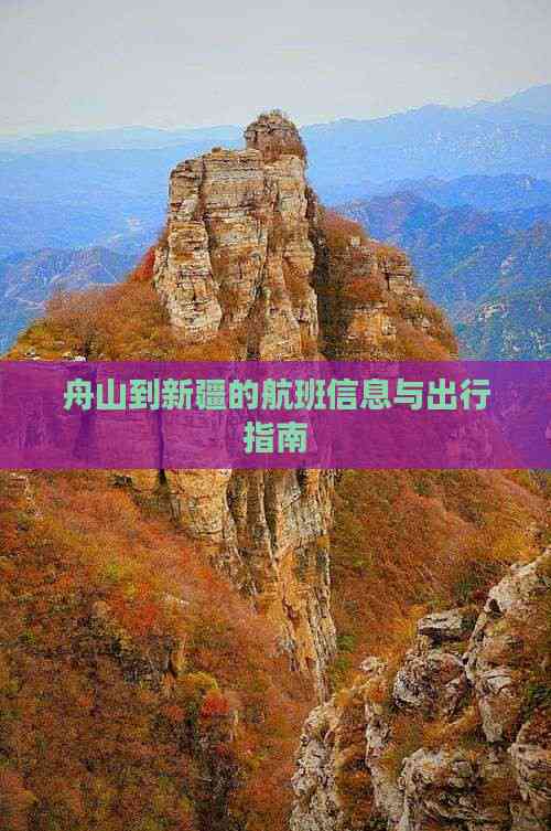班信息与出行指南舟山到新疆的航(图2)
